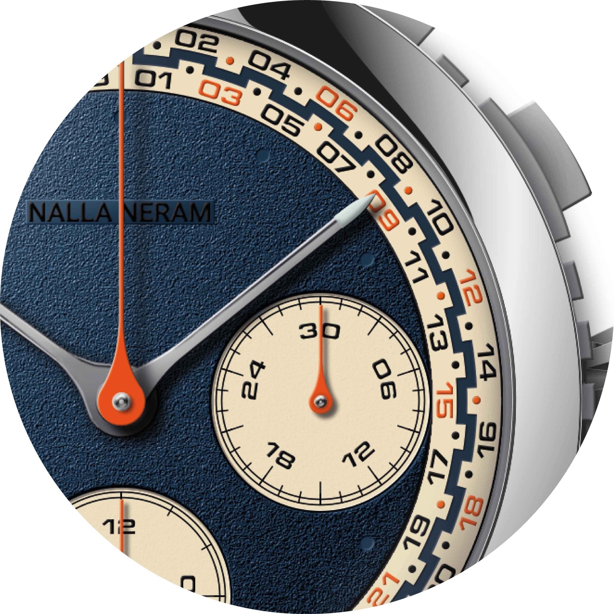 KAALAM MINUTES TIMER - PANDA DIAL - DARK BLUE SKY - REF 7080 - NALLA NERAM
