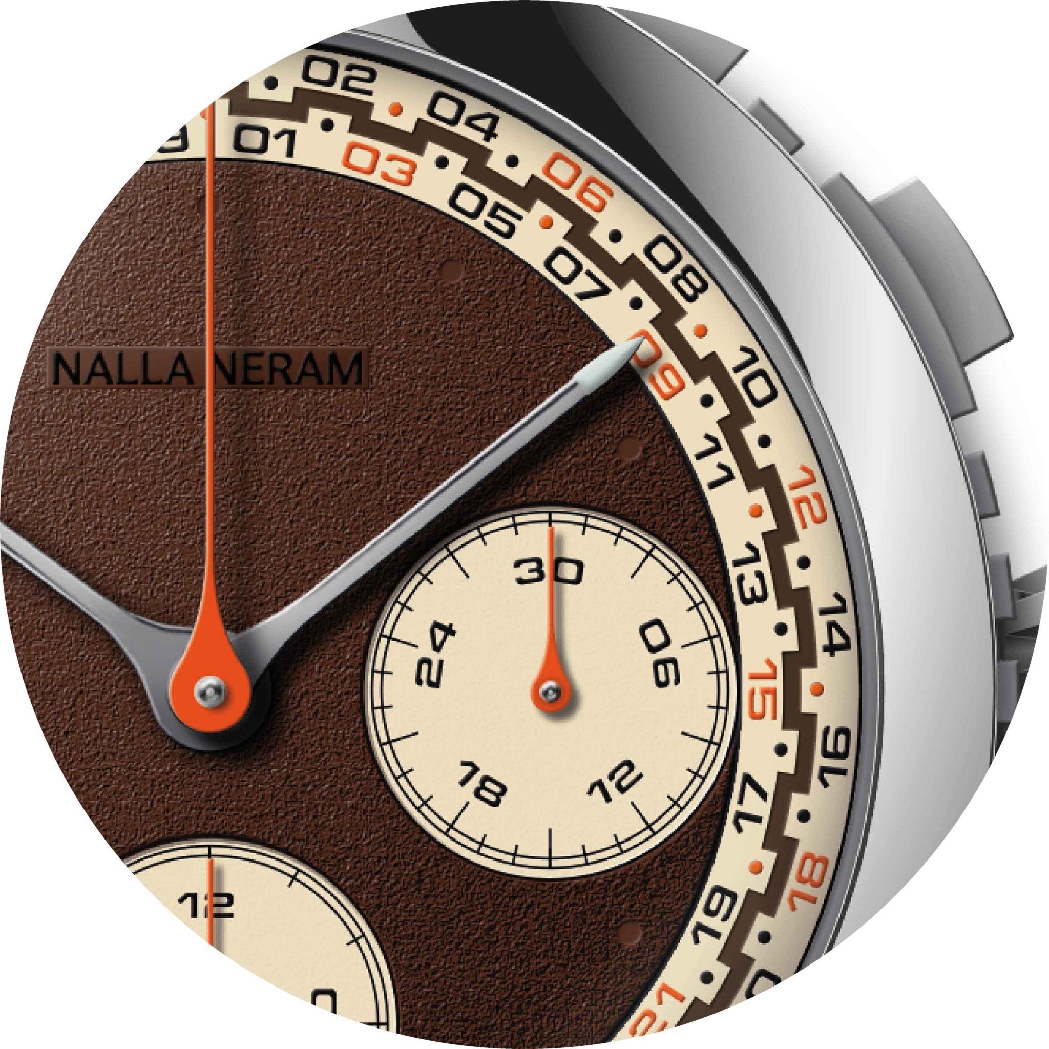 KAALAM MINUTES TIMER - PANDA DIAL - RED EARTH - REF 7080 - NALLA NERAM