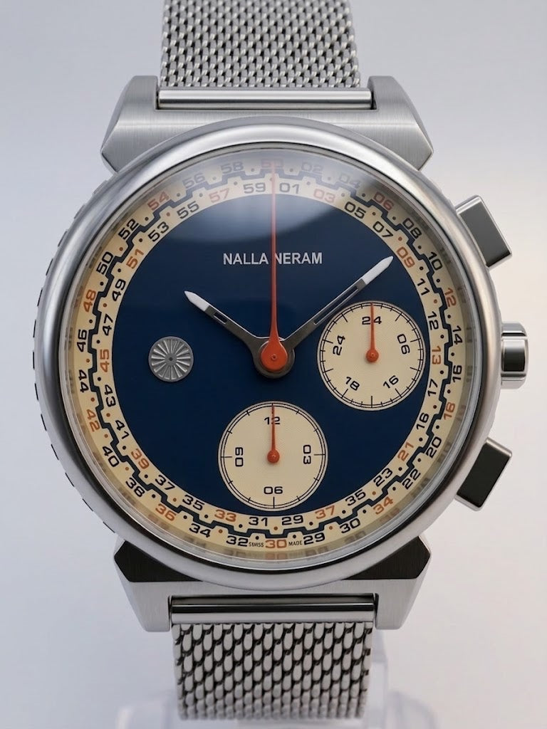 KAALAM MINUTES TIMER - PANDA DIAL - DARK BLUE SKY - REF 7080