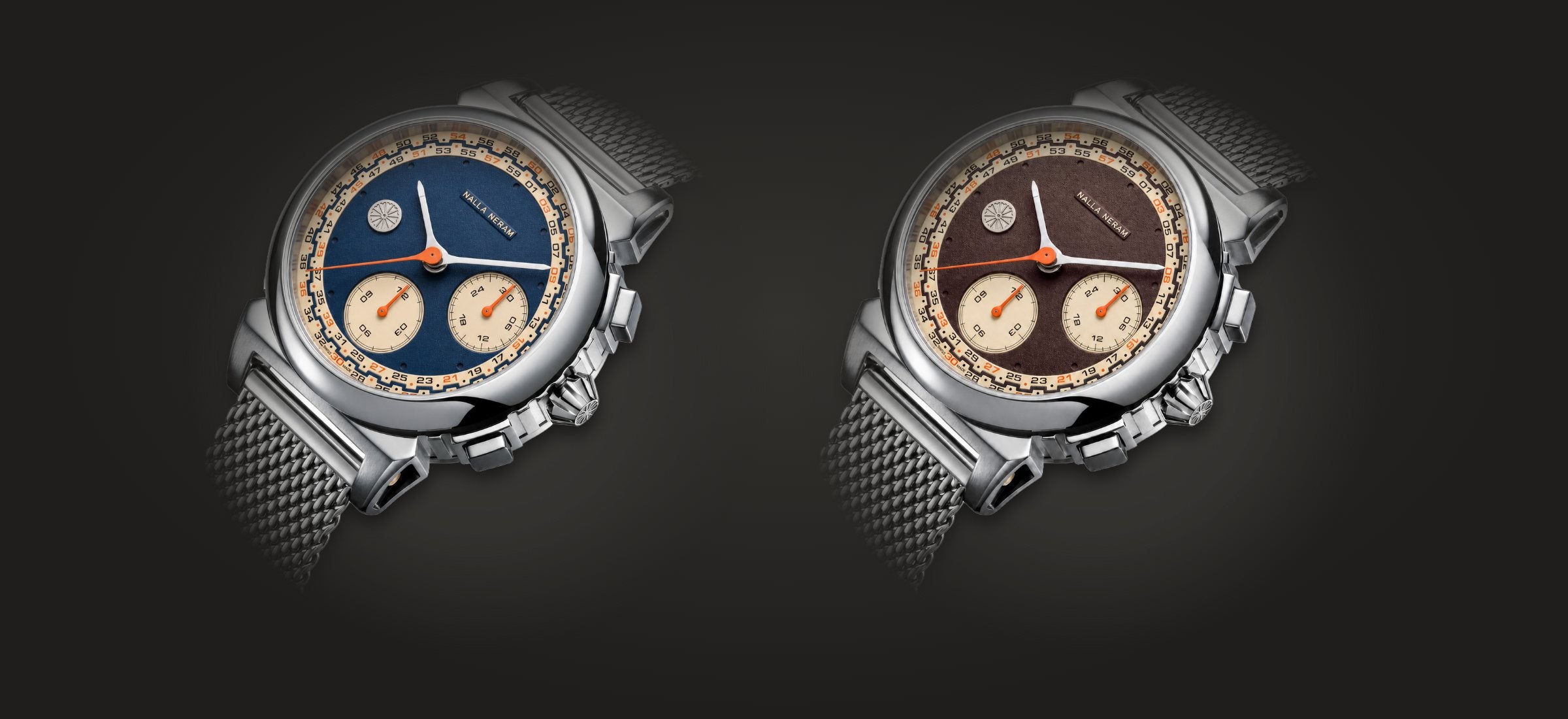 Vaanam and Bhoomi Swiss Made chronographs